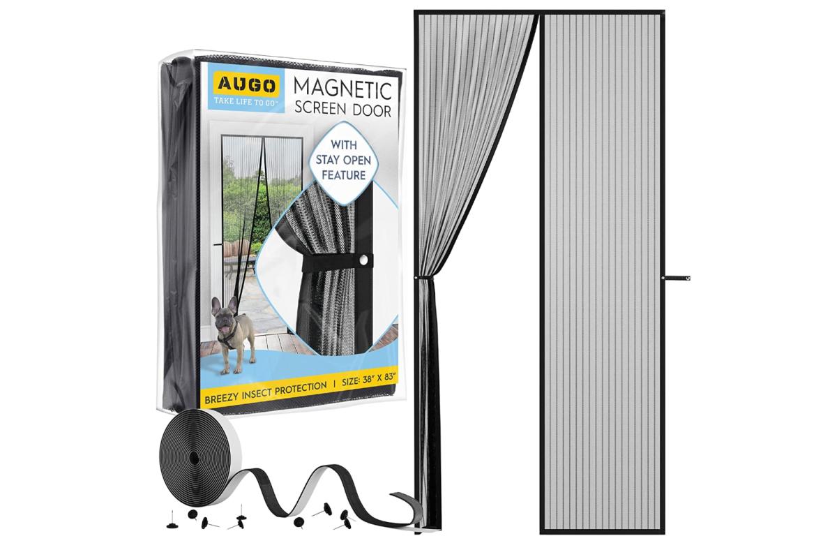 Magnetic Screen Door - Self Sealing, Heavy Duty, Hands Free Mesh